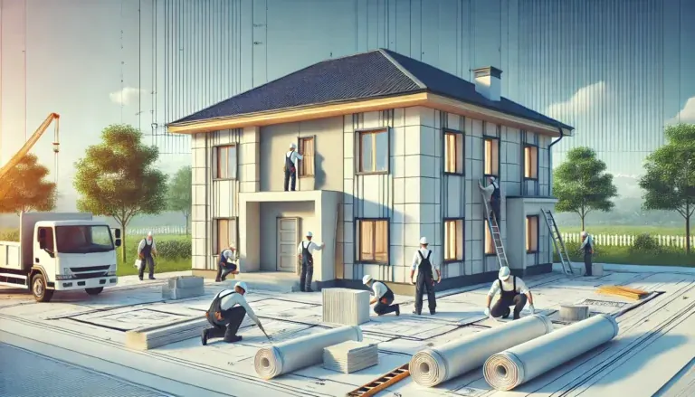 Chantier de construction neuve coordonné par PROJETIZ.
