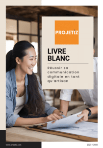 plaquette de présentation du livre blanc à destinations des artisans et PME qui souhaitent mieux communiquer.